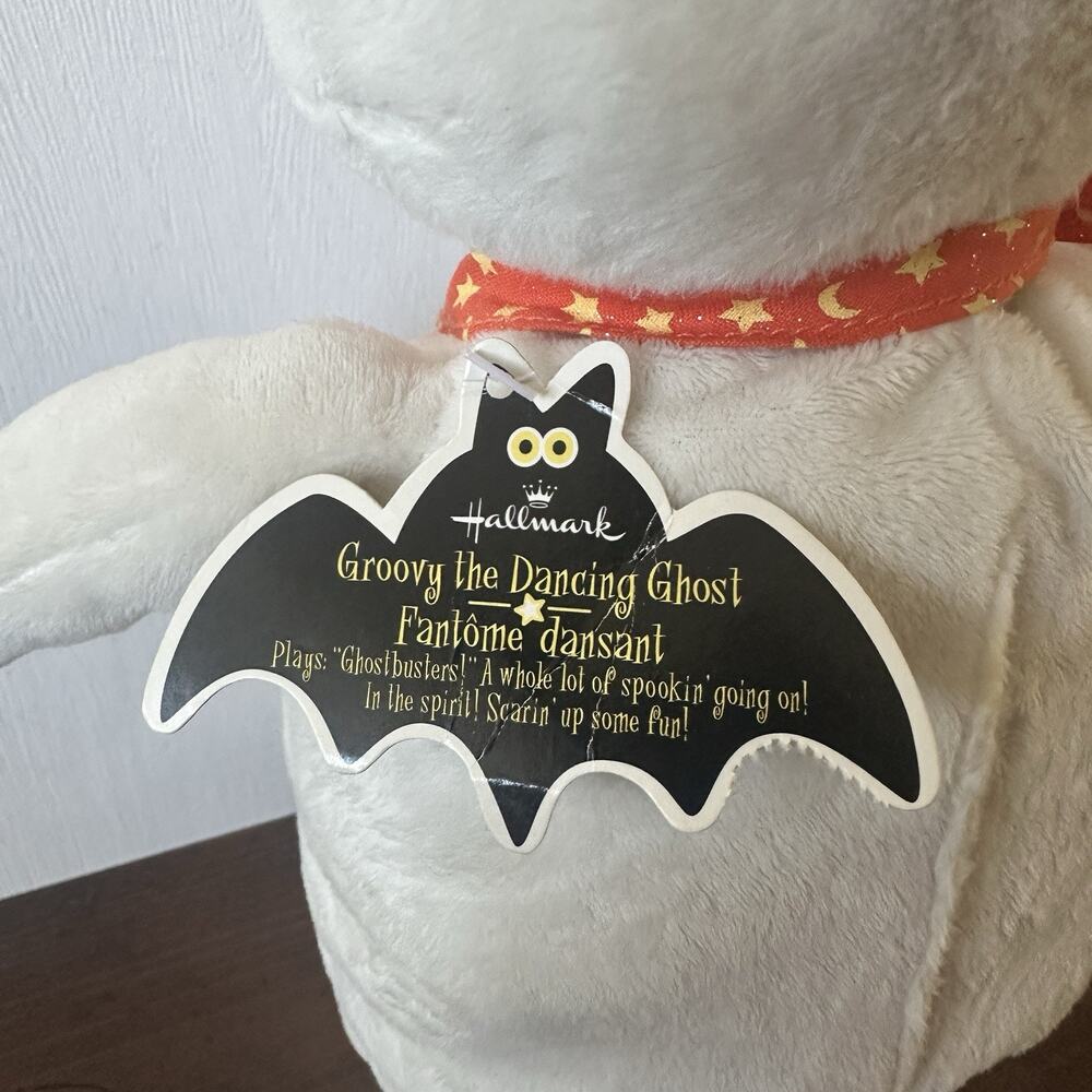Hallmark Groovy Dancing Ghost Ghostbusters Singing Halloween NWT Works - Picture 2 of 6